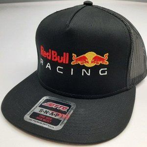 F1 Grand Prix Red Bull Racing Hat Cap Mesh Snapback Black Flat Bill Trucker Gorr